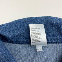 Load image into Gallery viewer, Girls H&T, embroidered stretch denim jacket, poppers, FUC, size 7,