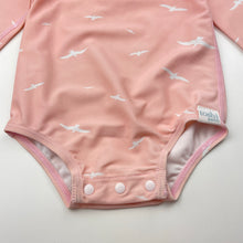 Load image into Gallery viewer, Girls Toshi, long sleeve swim one-piece, fading left sleeve, FUC, size 00,