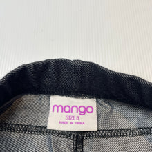 Load image into Gallery viewer, Girls Mango, lightweight stretch denim shorts, elasticated, unicorn, EUC, size 8,