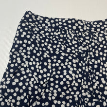 Load image into Gallery viewer, Girls B Collection, navy & white viscose shorts, elasticated, FUC, size 7,