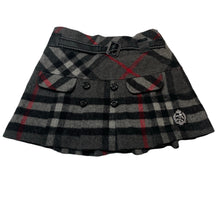 Load image into Gallery viewer, Girls Kids 21, lined wool blend skirt, adjustable, L: 29cm, EUC, size 8-10,