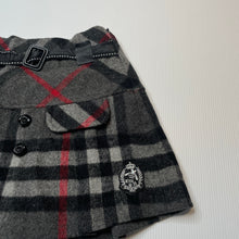 Load image into Gallery viewer, Girls Kids 21, lined wool blend skirt, adjustable, L: 29cm, EUC, size 8-10,