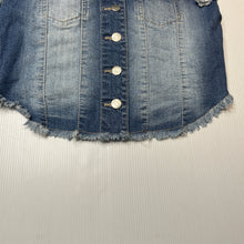 Load image into Gallery viewer, Girls Miss Understood, stretch denim vest, labels removed, armpit to armpit: 36.5cm, GUC, size 8-10,