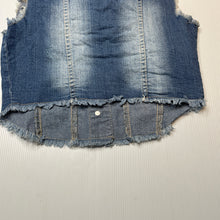 Load image into Gallery viewer, Girls Miss Understood, stretch denim vest, labels removed, armpit to armpit: 36.5cm, GUC, size 8-10,