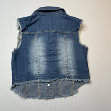 Load image into Gallery viewer, Girls Miss Understood, stretch denim vest, labels removed, armpit to armpit: 36.5cm, GUC, size 8-10,