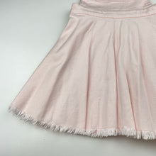 Load image into Gallery viewer, Girls Seed, pink stretch denim overalls dress / pinafore, EUC, size 6, L: 59cm