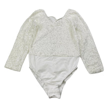 Load image into Gallery viewer, Girls Designer Kidz, lace & sequin bodysuit, *1 popper not fastening*, FUC, size 7,