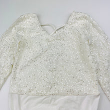 Load image into Gallery viewer, Girls Designer Kidz, lace & sequin bodysuit, *1 popper not fastening*, FUC, size 7,