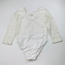 Load image into Gallery viewer, Girls Designer Kidz, lace & sequin bodysuit, *1 popper not fastening*, FUC, size 7,