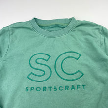 Load image into Gallery viewer, Girls Sportscraft, green cotton sweater / jumper, wash fade, FUC, size 8,