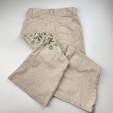 Load image into Gallery viewer, Girls Pumpkin Patch, embroidered corduroy cotton pants, adjustable, Inside leg: 48cm, FUC, size 6,