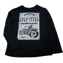 Load image into Gallery viewer, Boys Urban Supply, black cotton long sleeve tee / top, motorbike, EUC, size 10,
