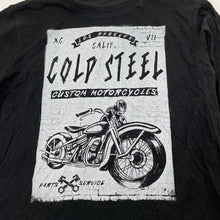 Load image into Gallery viewer, Boys Urban Supply, black cotton long sleeve tee / top, motorbike, EUC, size 10,