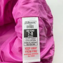 Load image into Gallery viewer, Girls St Bernard, pink hooded puffer vest / jacket, FUC, size 7-8,