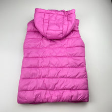 Load image into Gallery viewer, Girls St Bernard, pink hooded puffer vest / jacket, FUC, size 7-8,