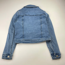 Load image into Gallery viewer, Girls Clothing & Co, blue stretch denim jacket, FUC, size 7,