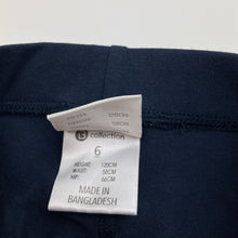 Load image into Gallery viewer, Girls B Collection, navy cropped leggings, Inside leg: 33cm, EUC, size 6,