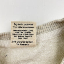 Load image into Gallery viewer, unisex Milk & Masuki, fleece lined organic cotton blend sweater / jumper, light mark, FUC, size 0,