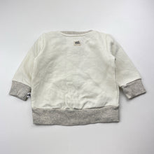 Load image into Gallery viewer, unisex Milk & Masuki, fleece lined organic cotton blend sweater / jumper, light mark, FUC, size 0,