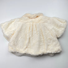Load image into Gallery viewer, Girls CleverBean, fleece lined faux fur short sleeve jacket, L: 27cm, arpmit to armpit: 30cm, EUC, size 4-5,