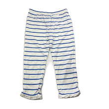 Load image into Gallery viewer, Girls Little Maven, striped cotton lace trim leggings, Inside leg: 33cm, EUC, size 12,