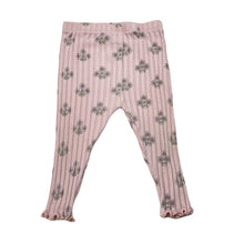 Load image into Gallery viewer, Girls Target, floral organic cotton blend leggings / bottoms, EUC, size 00,