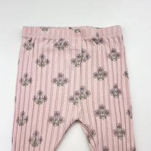 Load image into Gallery viewer, Girls Target, floral organic cotton blend leggings / bottoms, EUC, size 00,