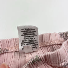Load image into Gallery viewer, Girls Target, floral organic cotton blend leggings / bottoms, EUC, size 00,