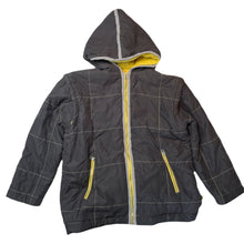 Load image into Gallery viewer, Boys Urban, fleece lined hooded jacket, detachable sleeves, GUC, size 10,