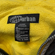 Load image into Gallery viewer, Boys Urban, fleece lined hooded jacket, detachable sleeves, GUC, size 10,