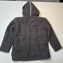 Load image into Gallery viewer, Boys Urban, fleece lined hooded jacket, detachable sleeves, GUC, size 10,