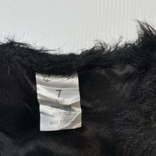 Load image into Gallery viewer, Girls Miss Understood, black faux fur vest, single hook fasten, GUC, size 7,