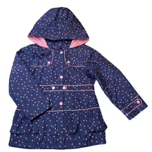 Load image into Gallery viewer, Girls London Fog, fleece lined rain/spray jacket, light marks, FUC, size 6,