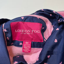 Load image into Gallery viewer, Girls London Fog, fleece lined rain/spray jacket, light marks, FUC, size 6,
