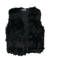 Load image into Gallery viewer, Girls Kookai, black faux fur vest, open style no fastening, armpit to armpit: 32cm, EUC, size 6-7,