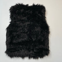 Load image into Gallery viewer, Girls Kookai, black faux fur vest, open style no fastening, armpit to armpit: 32cm, EUC, size 6-7,