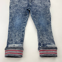 Load image into Gallery viewer, Boys ABCD Industrie, knit stretch denim pants, elasticated, Inside leg: 30cm, FUC, size 2,