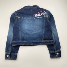 Load image into Gallery viewer, Girls Bad Girl, dark denim zip up jacket, FUC, size 7,