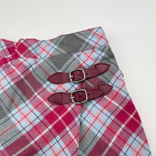 Load image into Gallery viewer, Girls McKiDS, vintage checked skirt, built-in shorts, elasticated, size labels removed, L: 32cm, W: 28cm across unstretched, GUC, size 7-8,