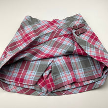 Load image into Gallery viewer, Girls McKiDS, vintage checked skirt, built-in shorts, elasticated, size labels removed, L: 32cm, W: 28cm across unstretched, GUC, size 7-8,