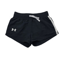 Load image into Gallery viewer, Girls Under Armour, sports / activewear shorts, labels removed, W: 28cm across unstretched, GUC, size 8-9,