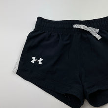 Load image into Gallery viewer, Girls Under Armour, sports / activewear shorts, labels removed, W: 28cm across unstretched, GUC, size 8-9,