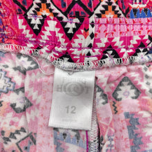 Load image into Gallery viewer, Girls Piping Hot, colourful shorts, elasticated, FUC, size 12,