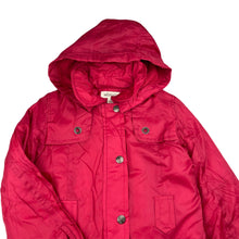 Load image into Gallery viewer, Girls Milkshake, fleece lined jacket / coat, small pinholes front right, L: 56cm, FUC, size 8,