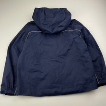 Load image into Gallery viewer, unisex Crane, navy lightweight hooded jacket (outer shell only), EUC, size 7,