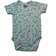 Load image into Gallery viewer, Unisex Milk & Masuki, lightweight organic cotton bodysuit / romper, birds, EUC, size 0,