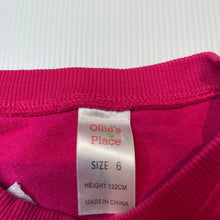 Load image into Gallery viewer, Girls Ollies Place, pink cotton lightweight sweater / top, FUC, size 6,