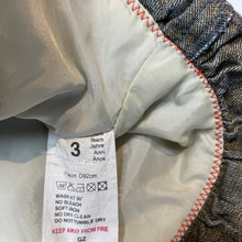 Load image into Gallery viewer, Girls 3 Pommes, lightly wadded vintage wash dark denim jacket, GUC, size 3,