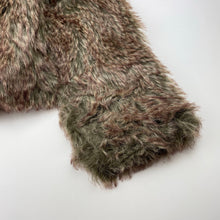 Load image into Gallery viewer, Girls Gumboots, cotton lined faux fur jacket (open style, no fastening), FUC, size 6-7,