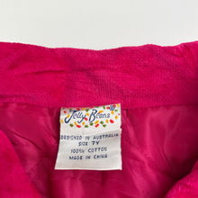 Load image into Gallery viewer, Girls Jelly Beans, vintage embroidered velvet jacket, small mark front, FUC, size 7,